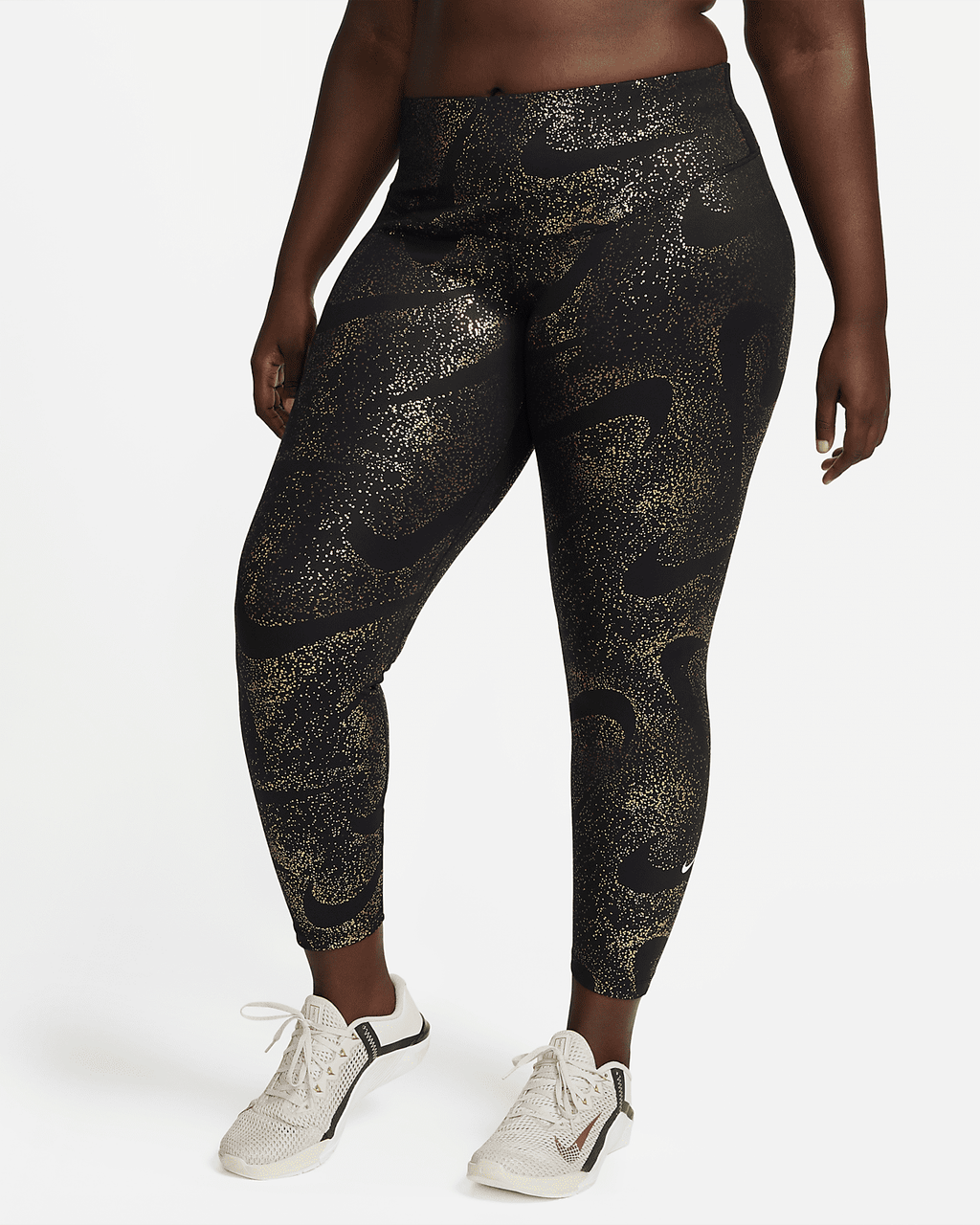 Nike Women's Dri-FIT One Mid-Rise All-Over Print Tights - Plus Size