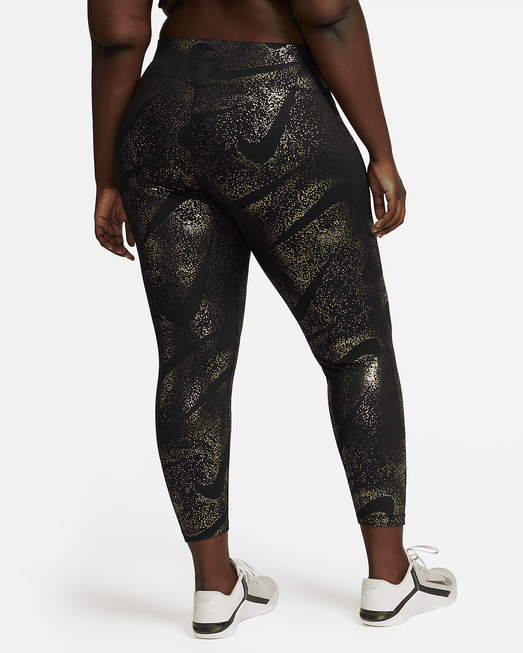 Nike Women's Dri-FIT One Mid-Rise All-Over Print Tights - Plus Size