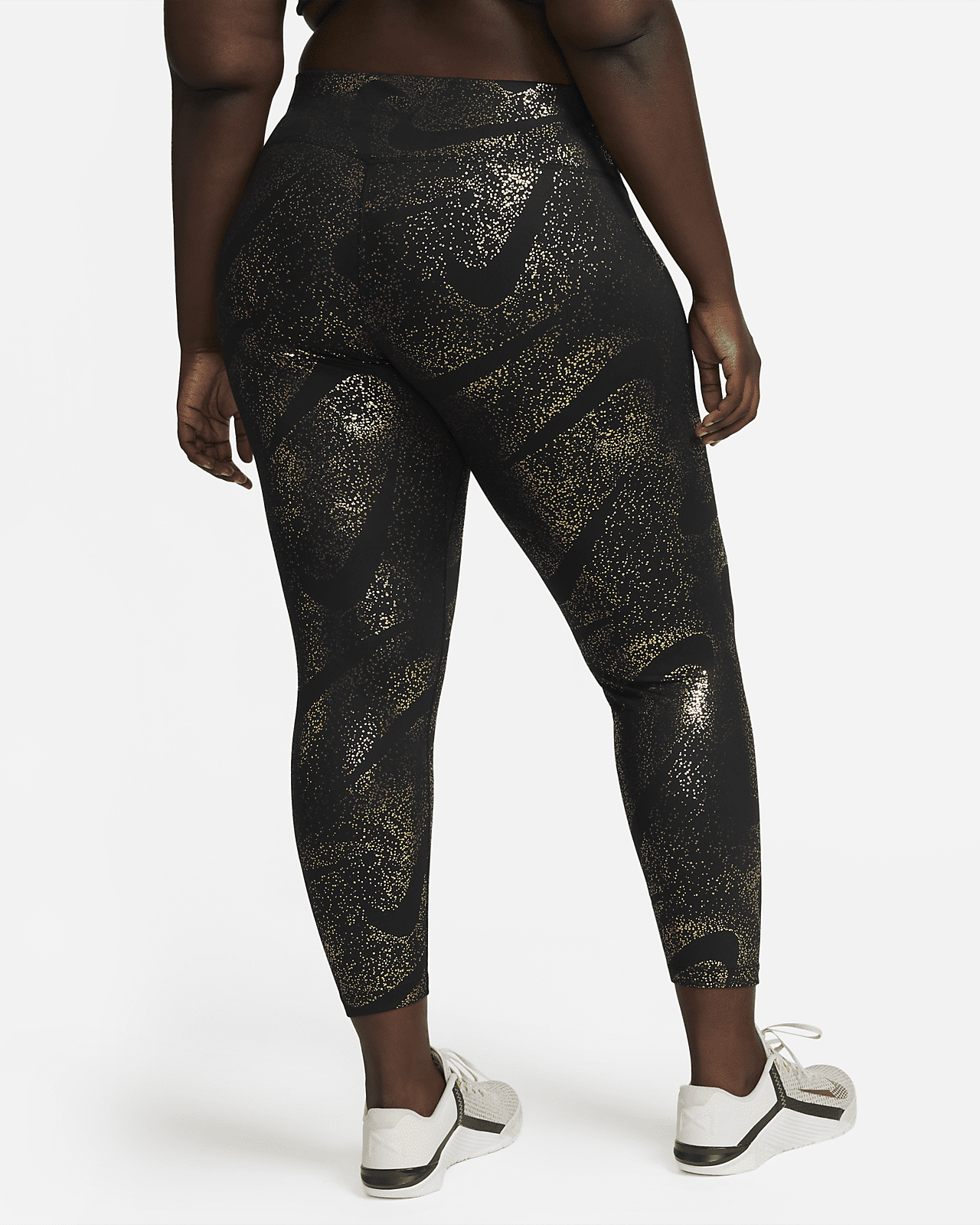 Nike Women's Dri-FIT One Mid-Rise All-Over Print Tights - Plus Size