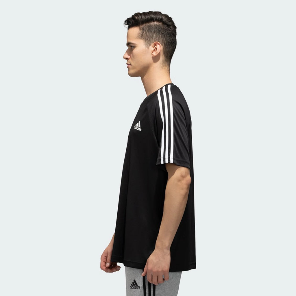 Adidas Striped and Plain Black T-Shirt