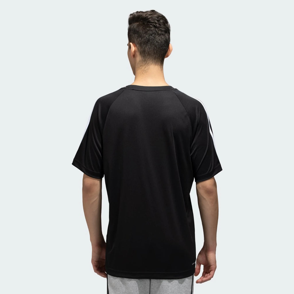 Adidas Striped and Plain Black T-Shirt