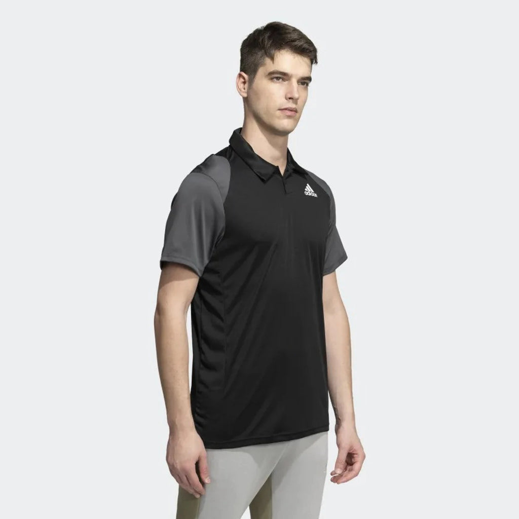 Adidas Men Polo Neck Short Sleeve Printed T-Shirt