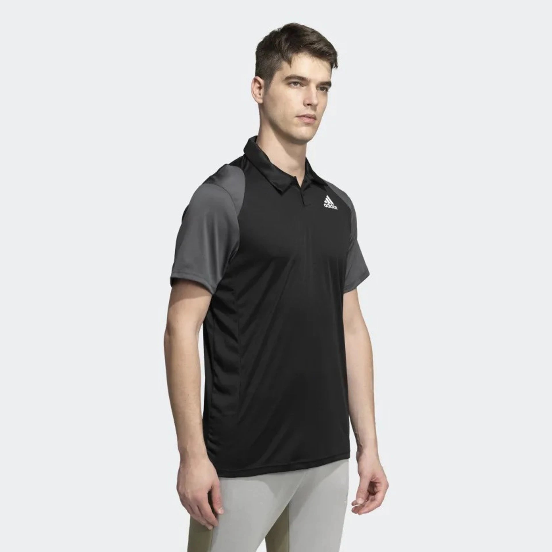 Adidas Men Polo Neck Short Sleeve Printed T-Shirt