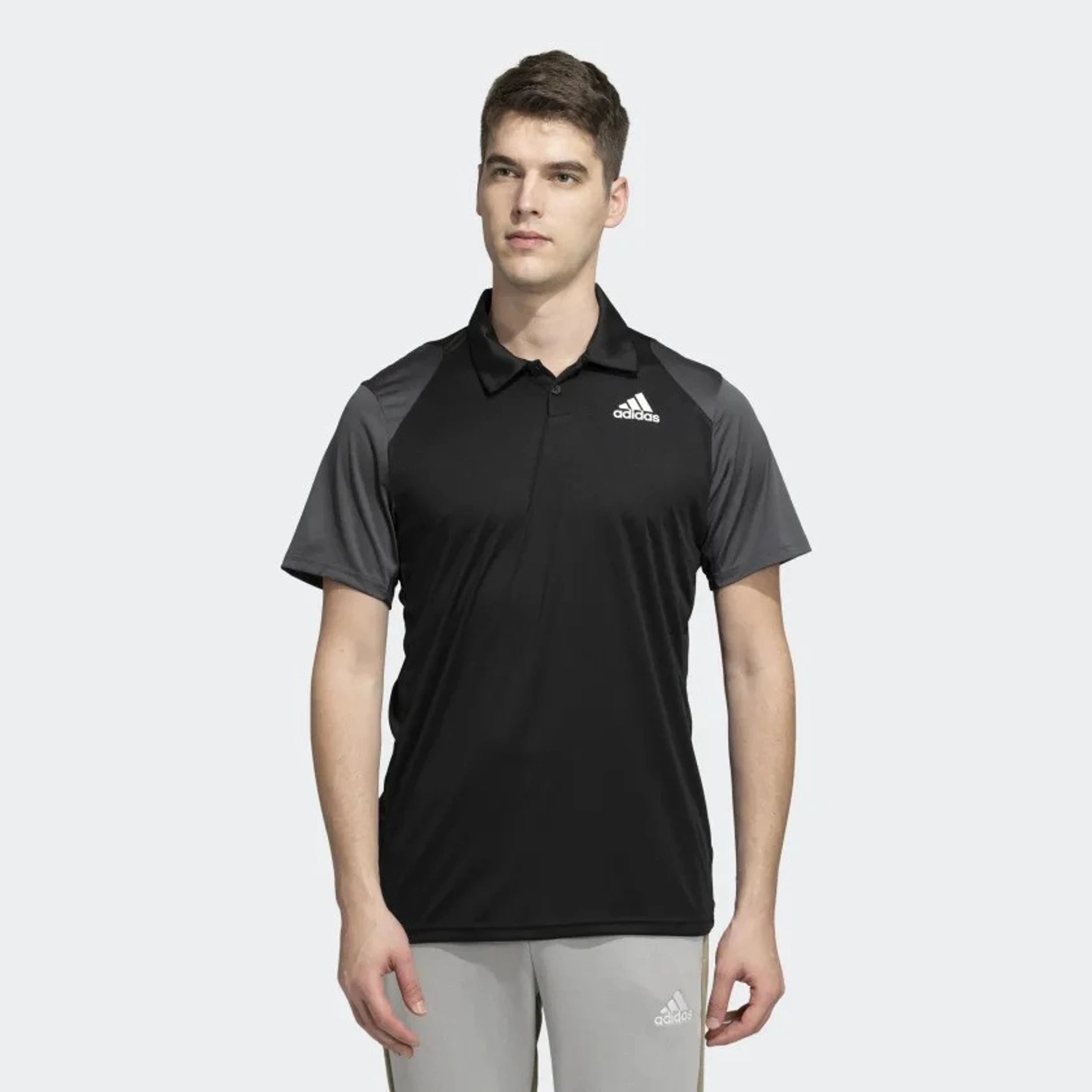 Adidas Men Polo Neck Short Sleeve Printed T-Shirt