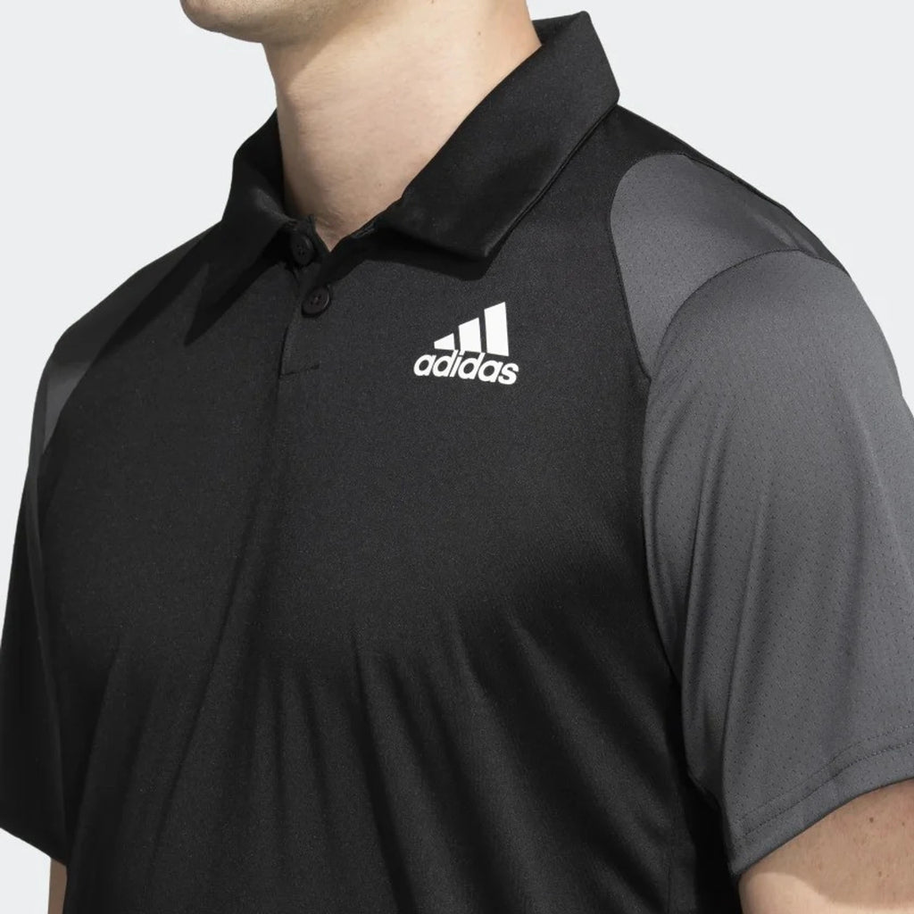 Adidas Men Polo Neck Short Sleeve Printed T-Shirt