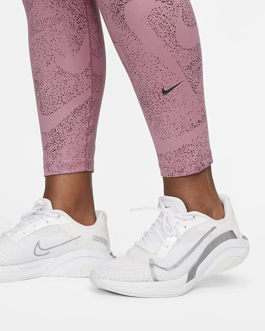 Nike Women's One Dri-FIT All-Over Print Mid-Rise Plus Tights