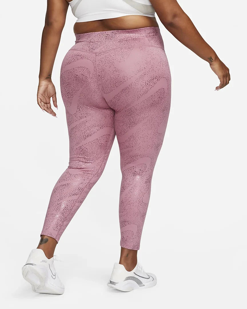 Nike Women's One Dri-FIT All-Over Print Mid-Rise Plus Tights