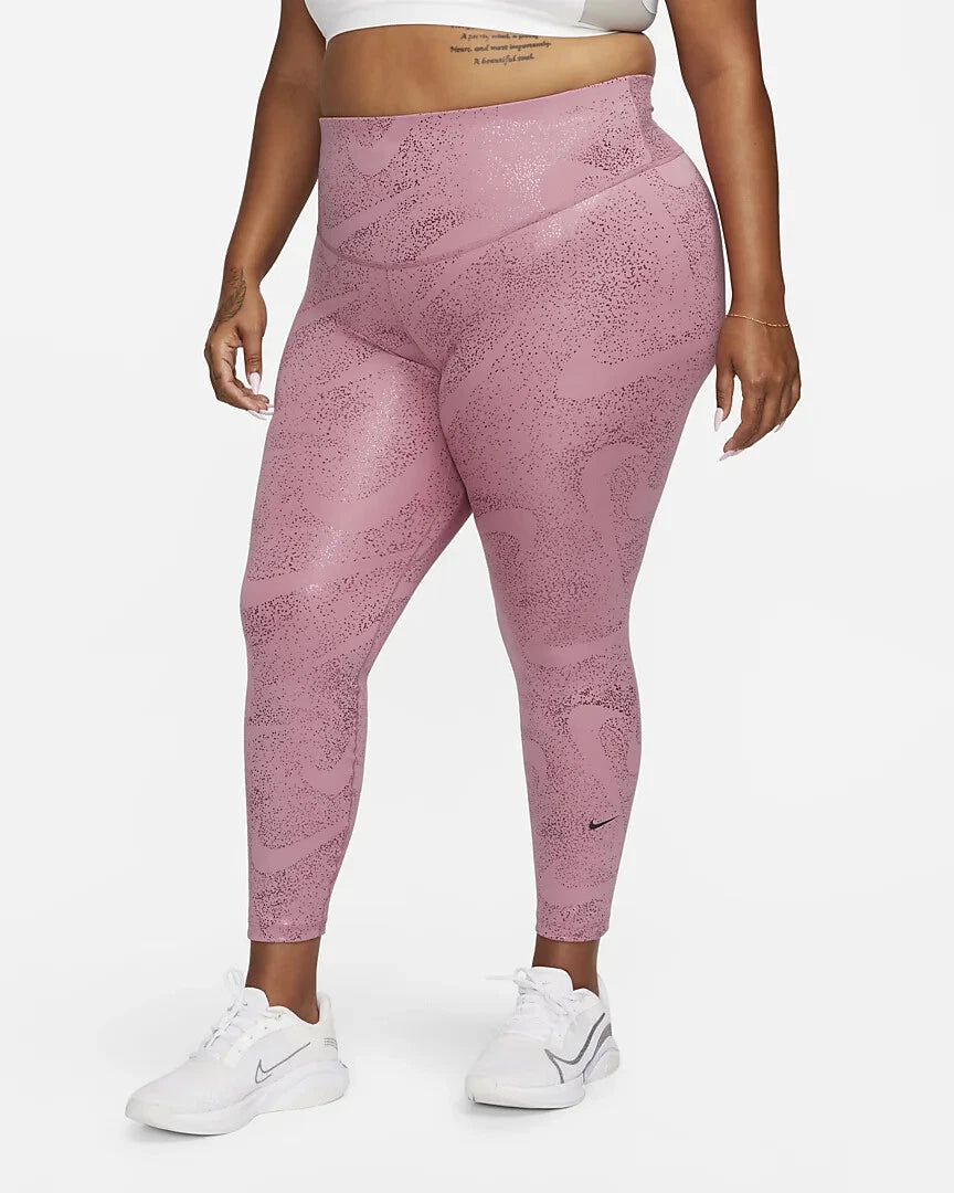 Nike Women's One Dri-FIT All-Over Print Mid-Rise Plus Tights