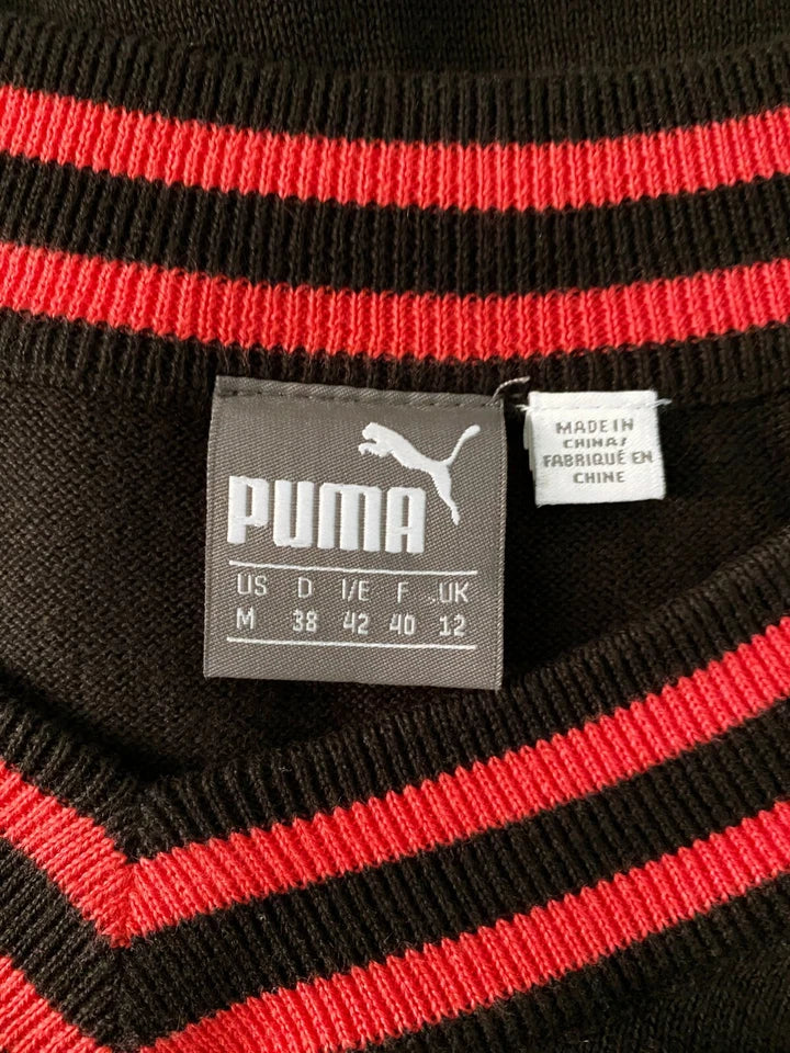Puma Women's V-Neck Sweater Black-Cayenne