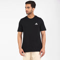 Adidas Solid Plain T Shirt Black